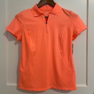 NWT Fila Orange Fitted Tru Golf Polo Tee Short Sleeve - Size S
